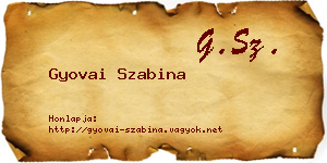Gyovai Szabina névjegykártya