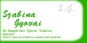 szabina gyovai business card